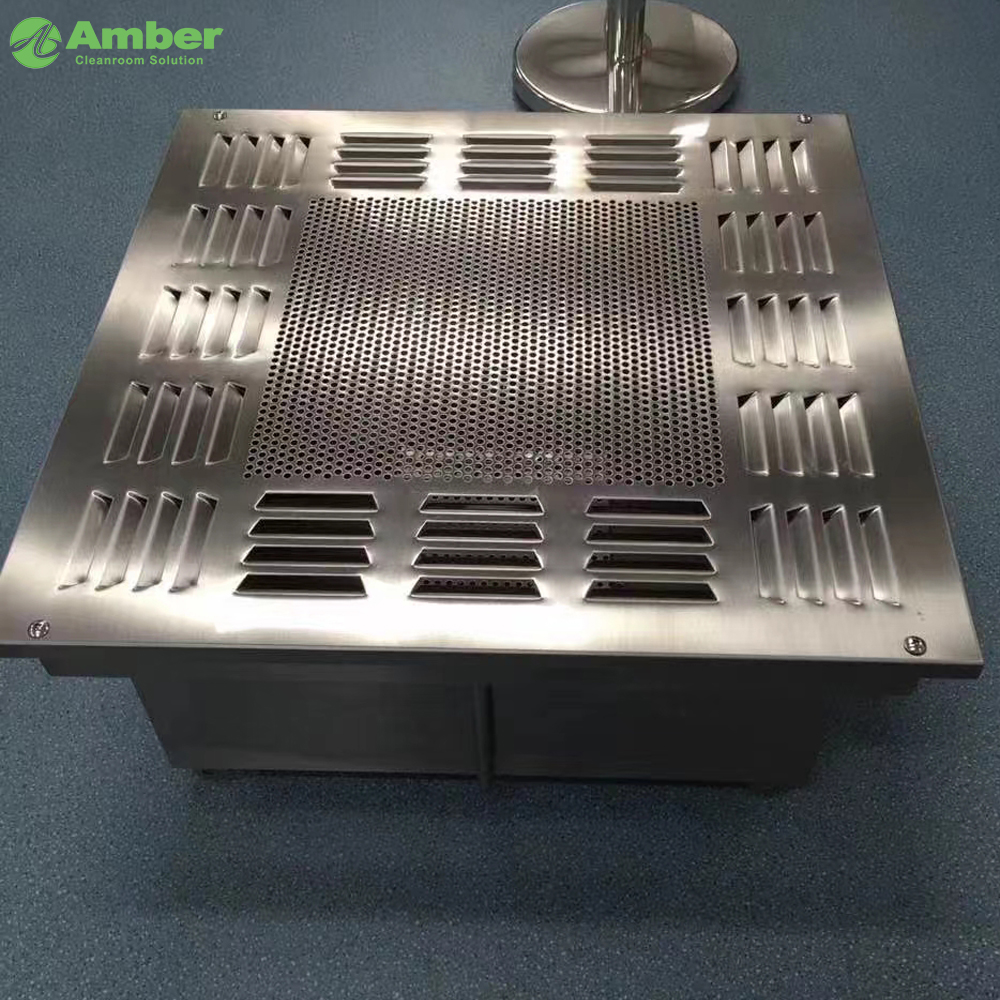 Amber Zero Leakage U15 Filter Liquid Seal Hepa Box لغرفة نظيفة GMP